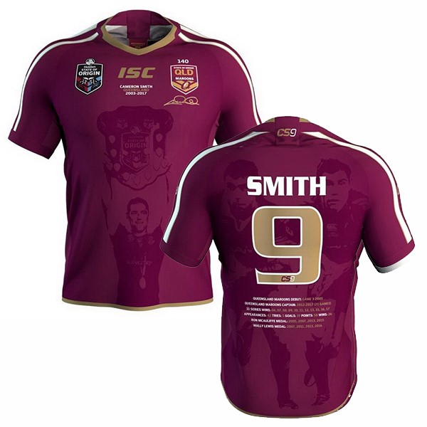 Tailandia Camiseta Qld Maroons Smith 2018 Rojo